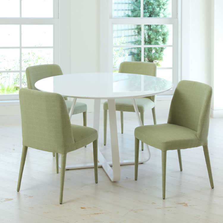 K．ひろ☆ ホワイト丸テーブル LIVINGMOTIF K．ひろ☆ ホワイト丸