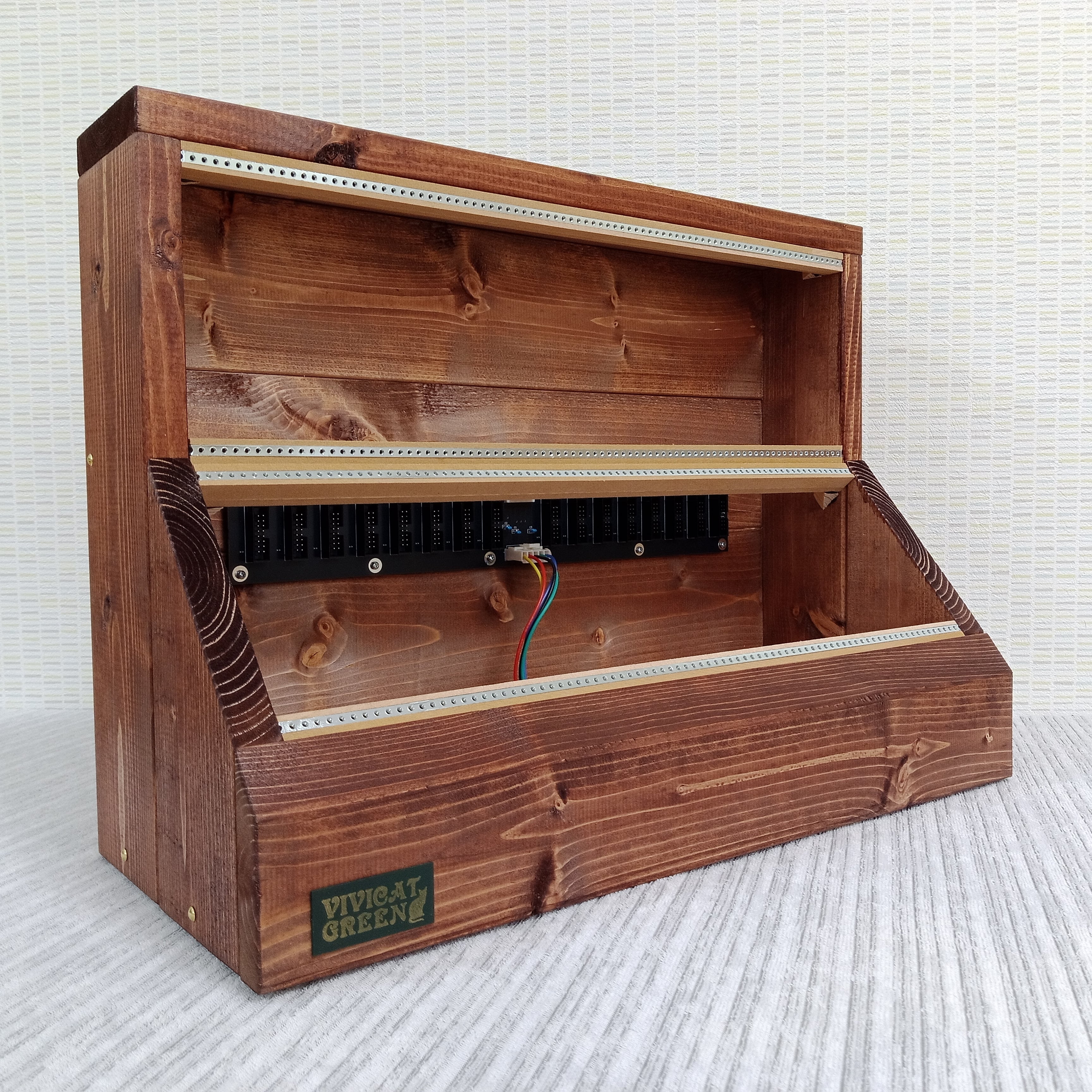 Stationery Case 据え置き型 | Vivicat Green モジュラーシンセ用木製