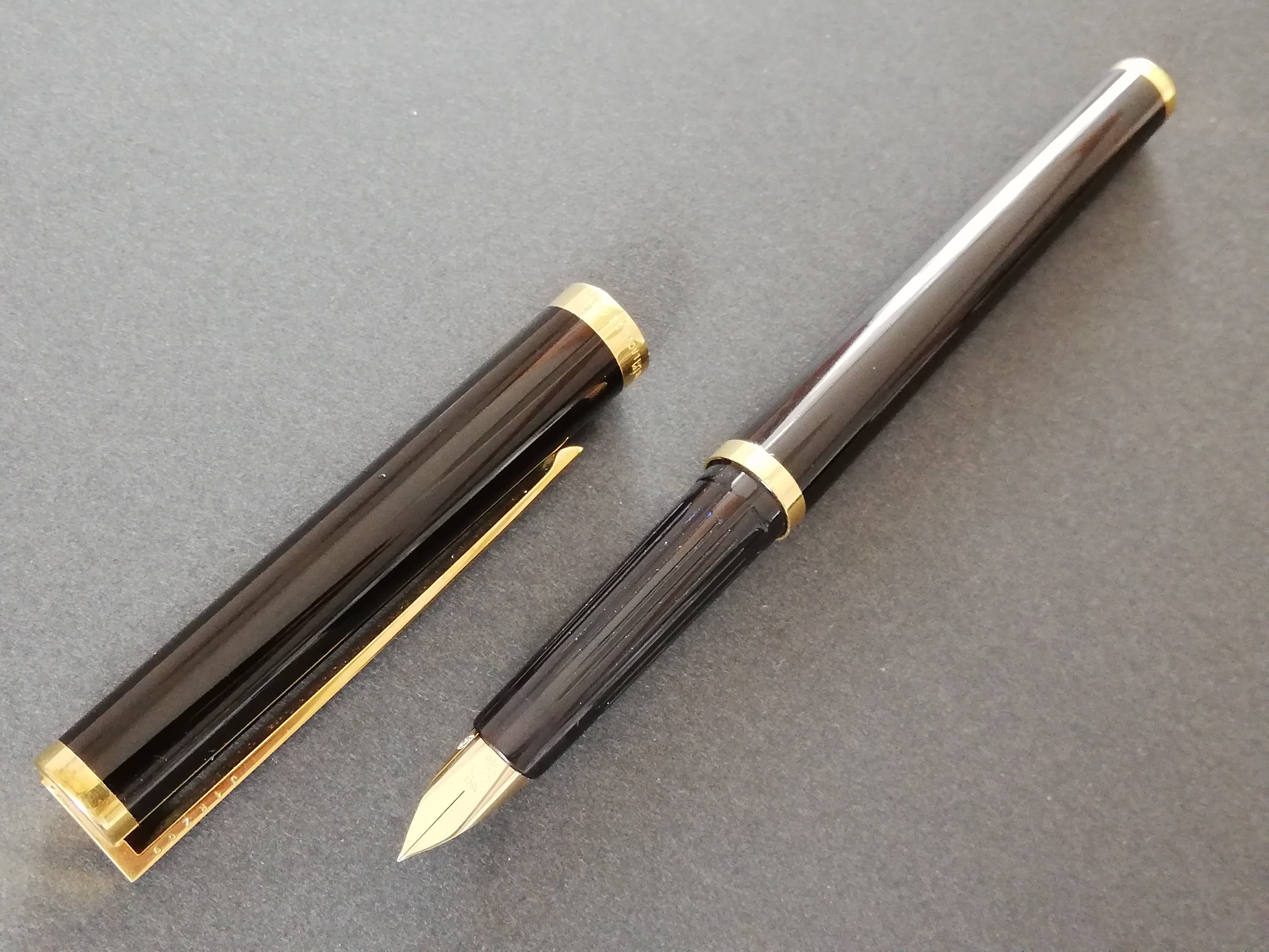 80s S.T. デュポン 純正漆黒 S.T. Dupont laque de chine （極細字