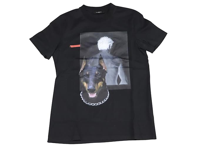 Givenchy Dog Print T-Shirt in Black Cotton ref.522415 - Joli Closet