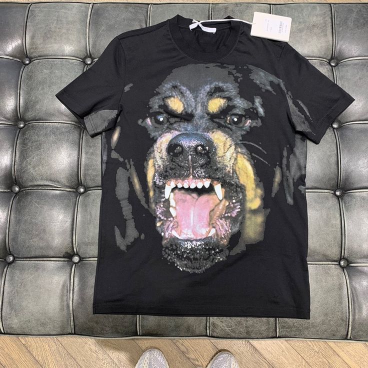 Givenchy rottweiler dog t-shirts black tee shirts short sleeve