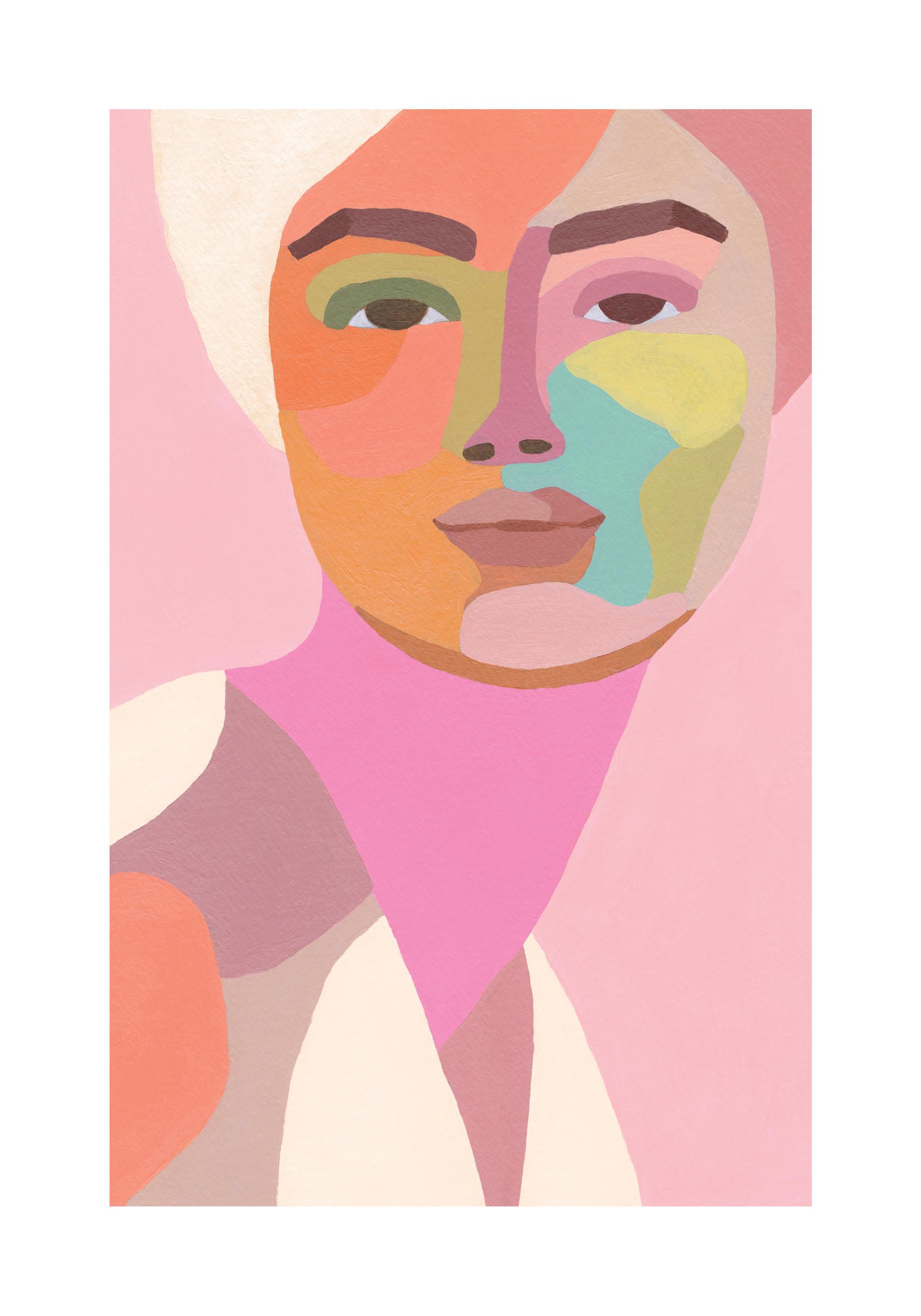 カラフルなポートレートポスター 抽象アート | Poster Store JP
