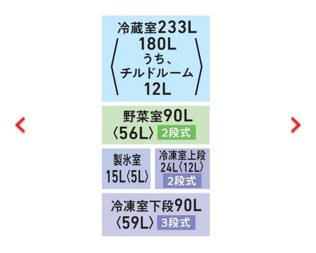 UP20　2024年TOSHIBA GR-W450GT(TW) 冷蔵庫