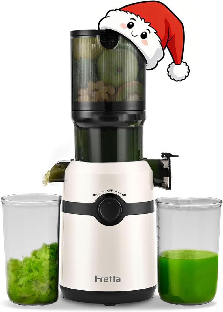 新品 Fretta スロージューサー 10.8cm広口 1L大容量 ホワイト 楽天市場】Fretta ジューサー 10.8cm広い投入口 1L大容量 スロー