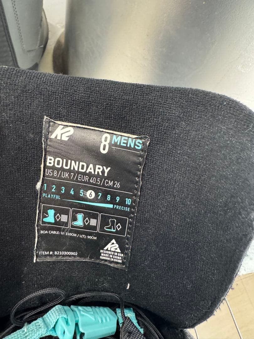 スノーボードブーツ K2 BOUNDARY BOA グレー