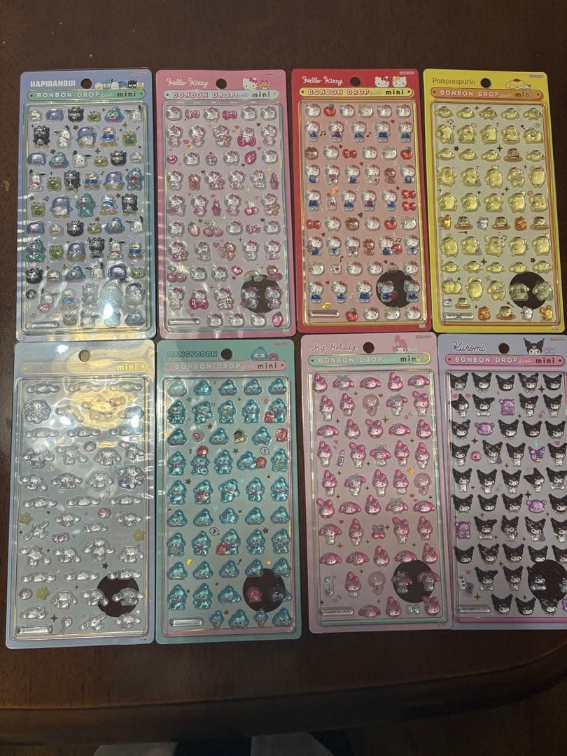 サンリオ ボンボンドロップシール ミニ 8種 セット① サンスター文具 ボンボンドロップシール ミニ サンリオ 正規品